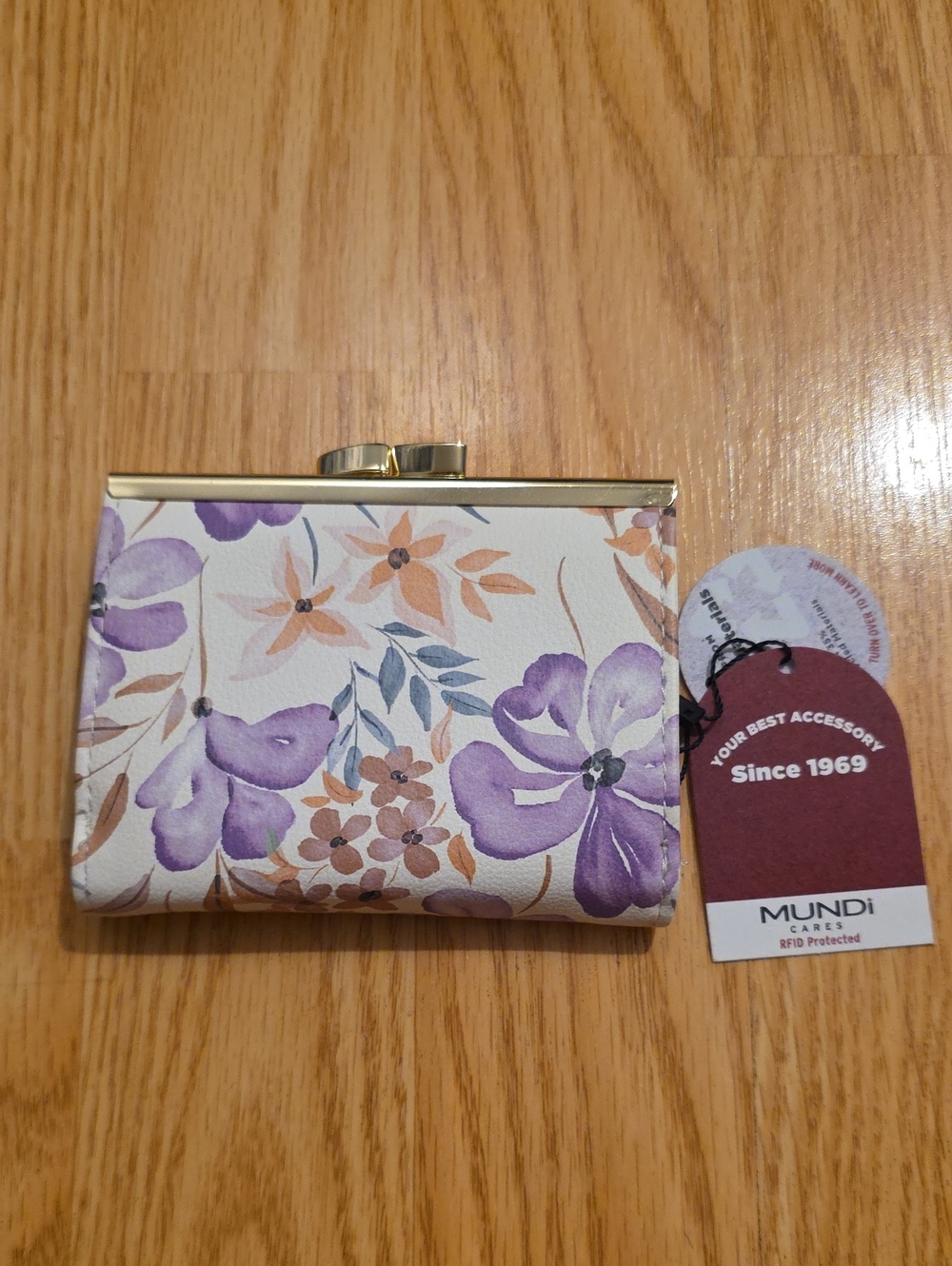mundi Floral Clasp Wallet